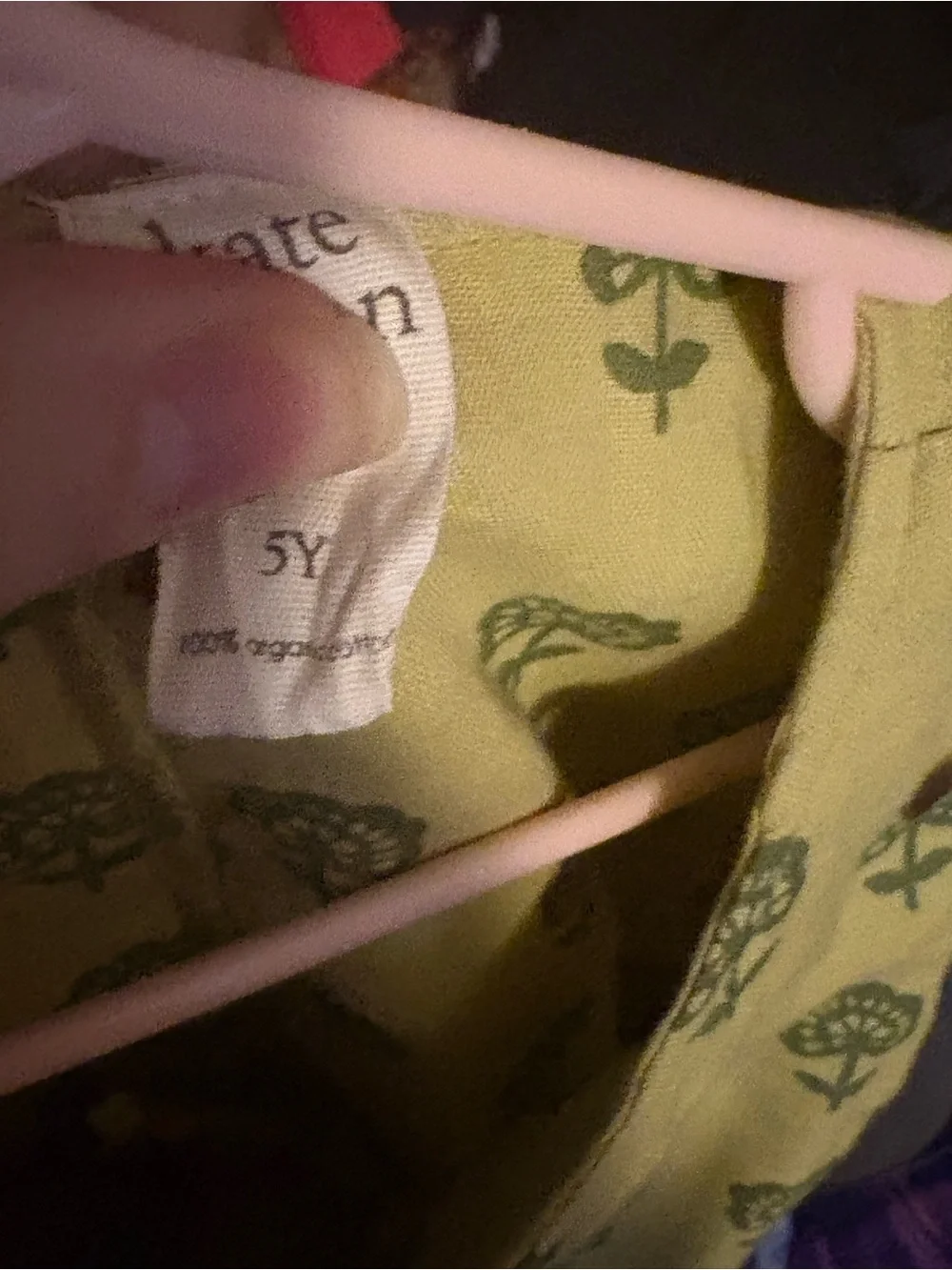 kate quinn size 5 year green floral stamp sleeveless dress